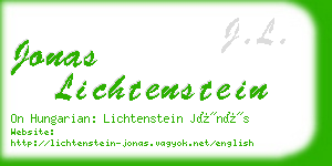 jonas lichtenstein business card